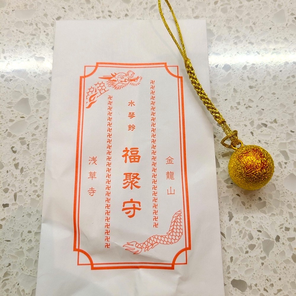 Japanese golden good luck charm
